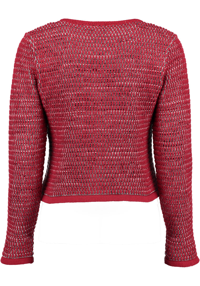 OS Trachten Strickjacke mit Rundhalsausschnitt Qoriva