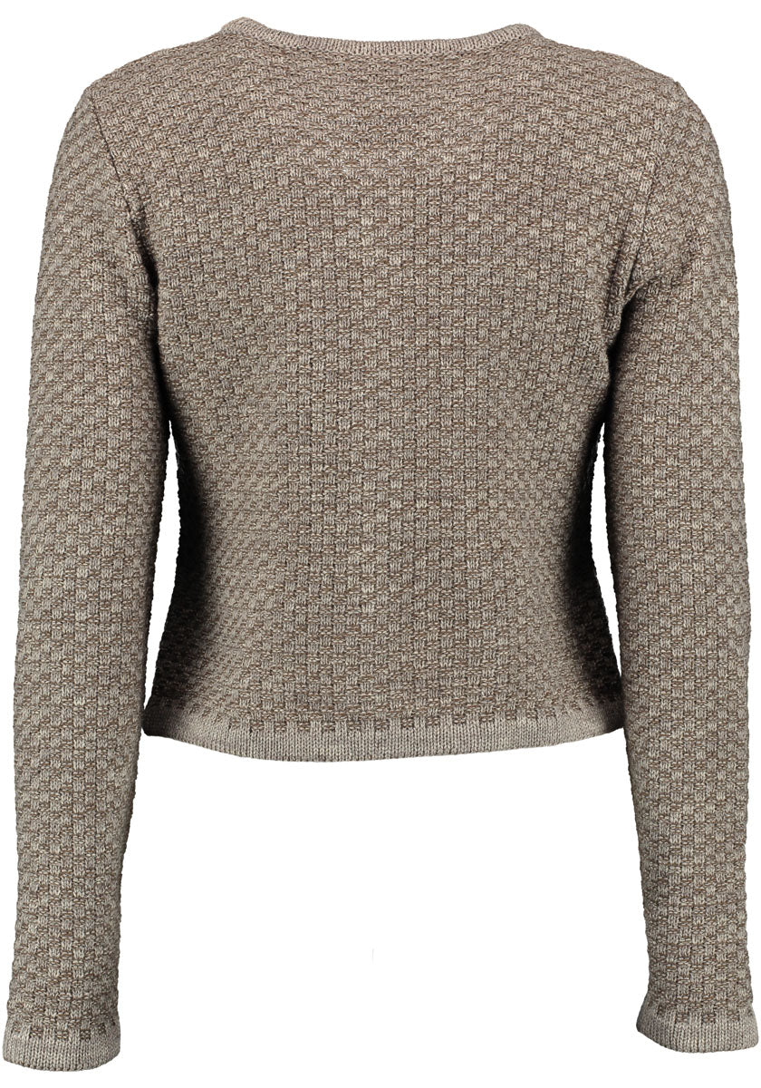 OS Trachten Strickjacke mit Rundhalsausschnitt Zelado