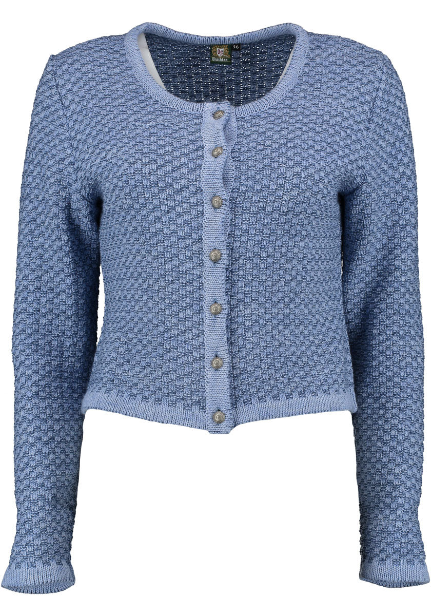 OS Trachten Strickjacke mit Rundhalsausschnitt Zelado