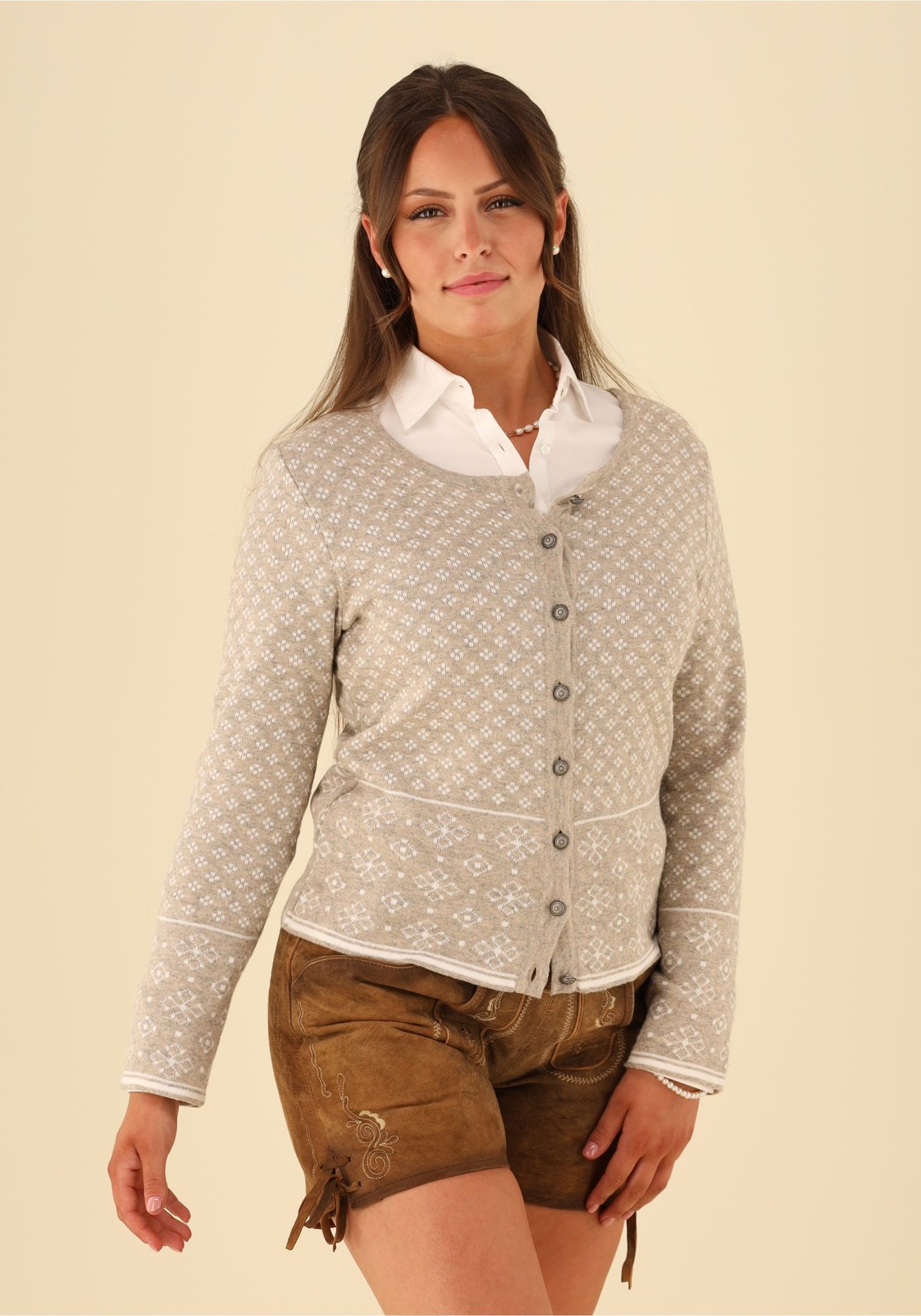 Gipfelstürmer Strickjacke Lang Tailliert Bruny