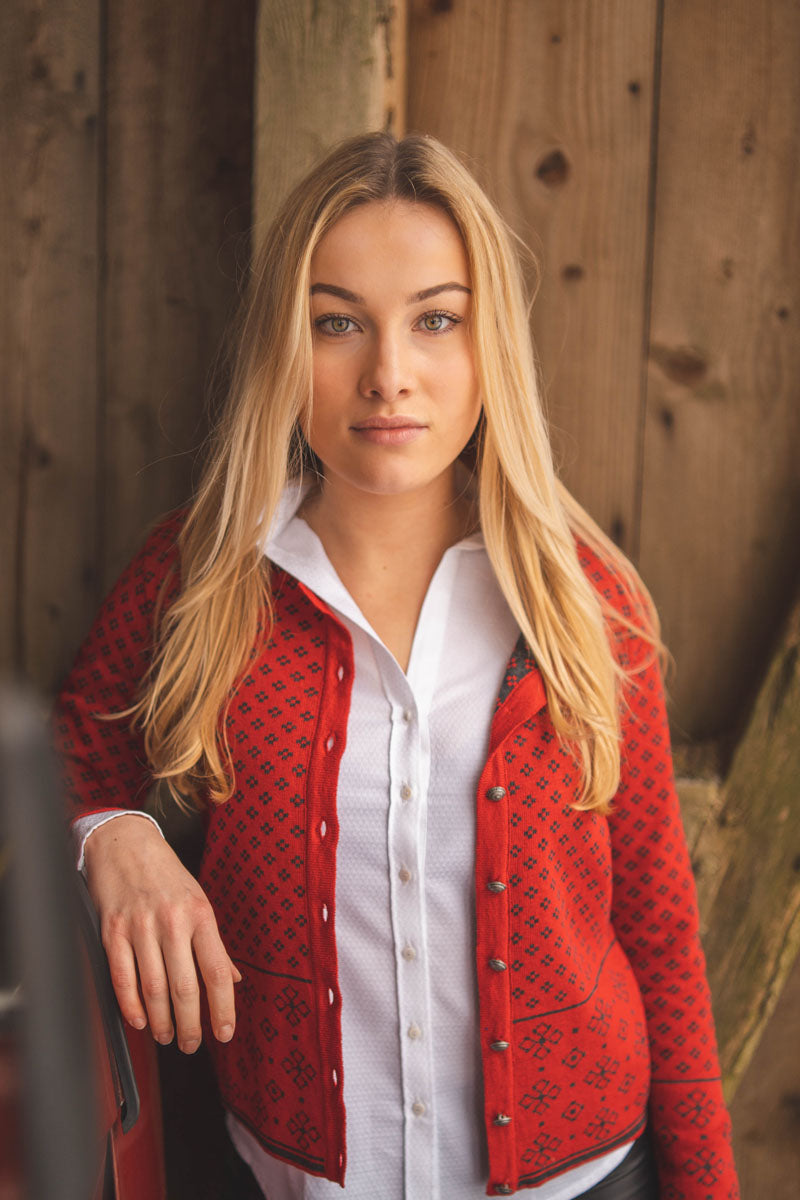 Gipfelstürmer Strickjacke Lang Tailliert Bruny