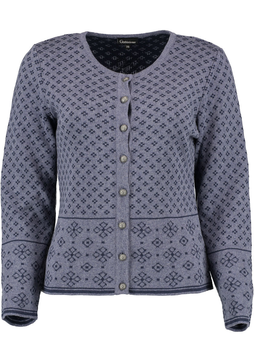 Gipfelstürmer Strickjacke Lang Tailliert Bruny