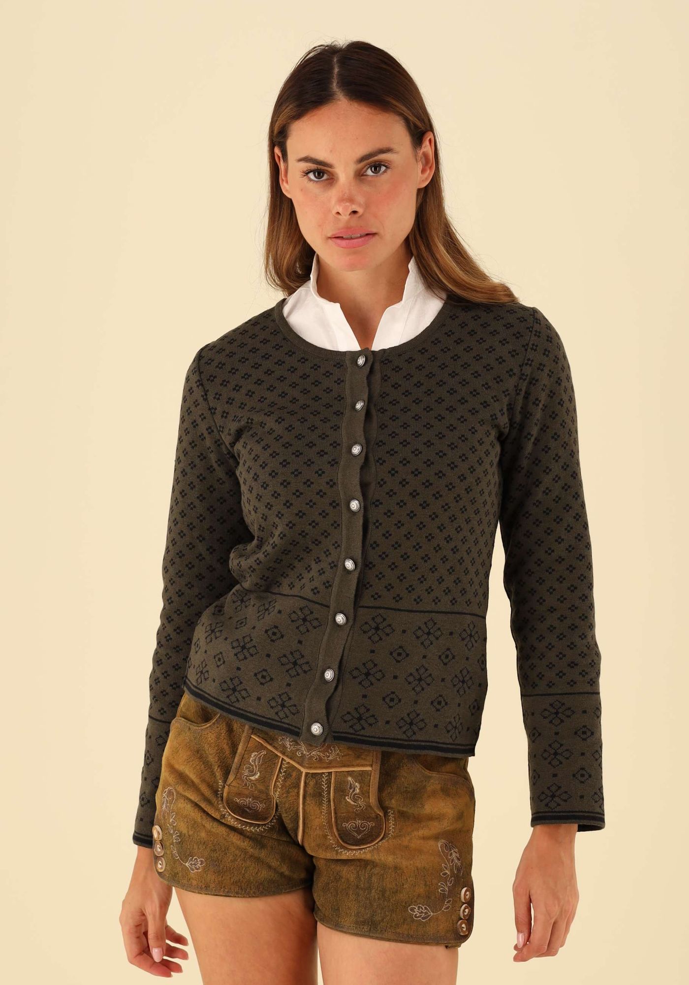 Gipfelstürmer Strickjacke Lang Tailliert Bruny