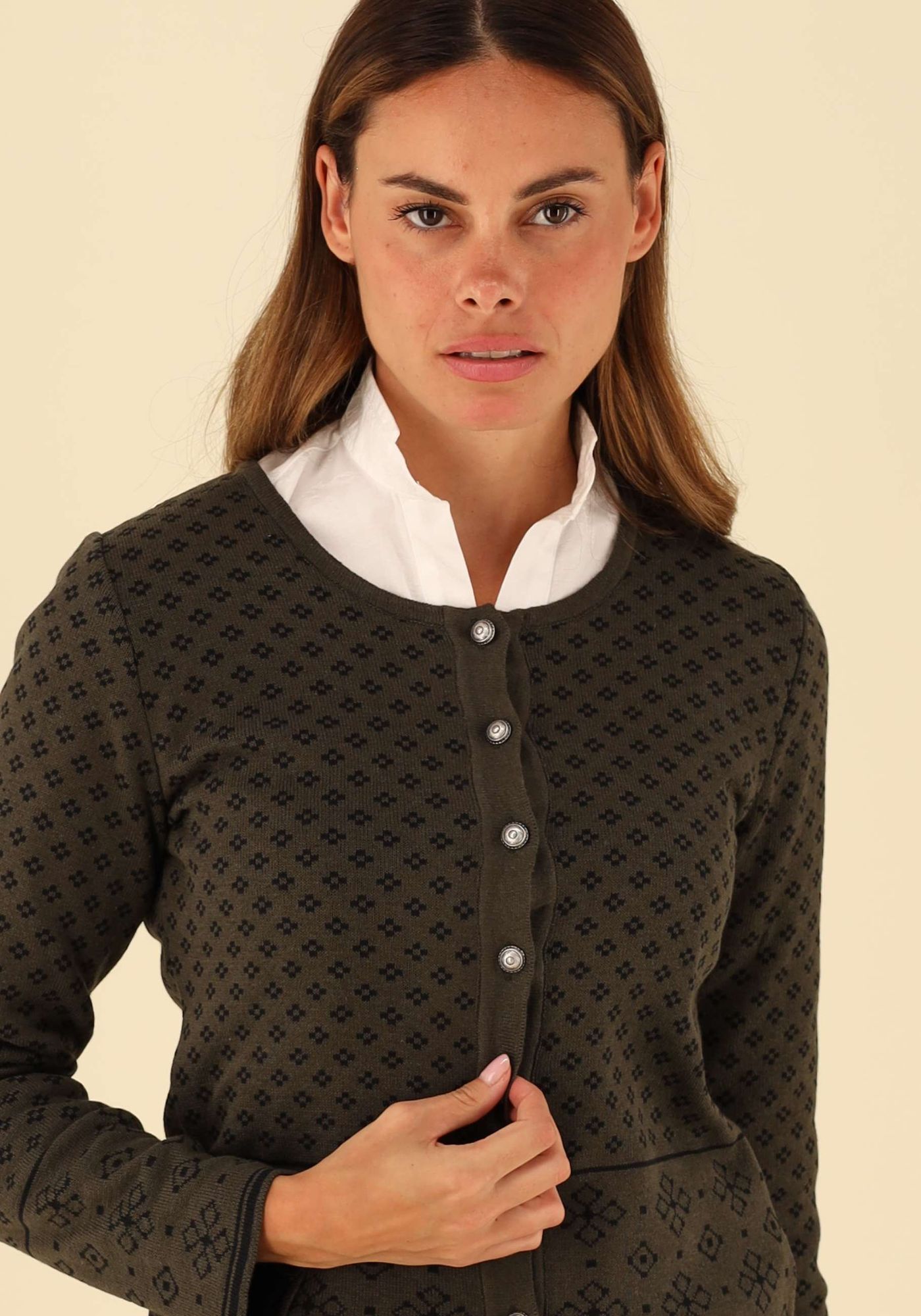 Gipfelstürmer Strickjacke Lang Tailliert Bruny