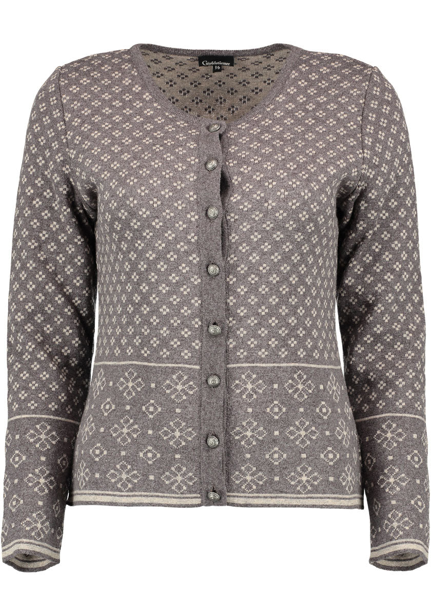 Gipfelstürmer Strickjacke Lang Tailliert Bruny