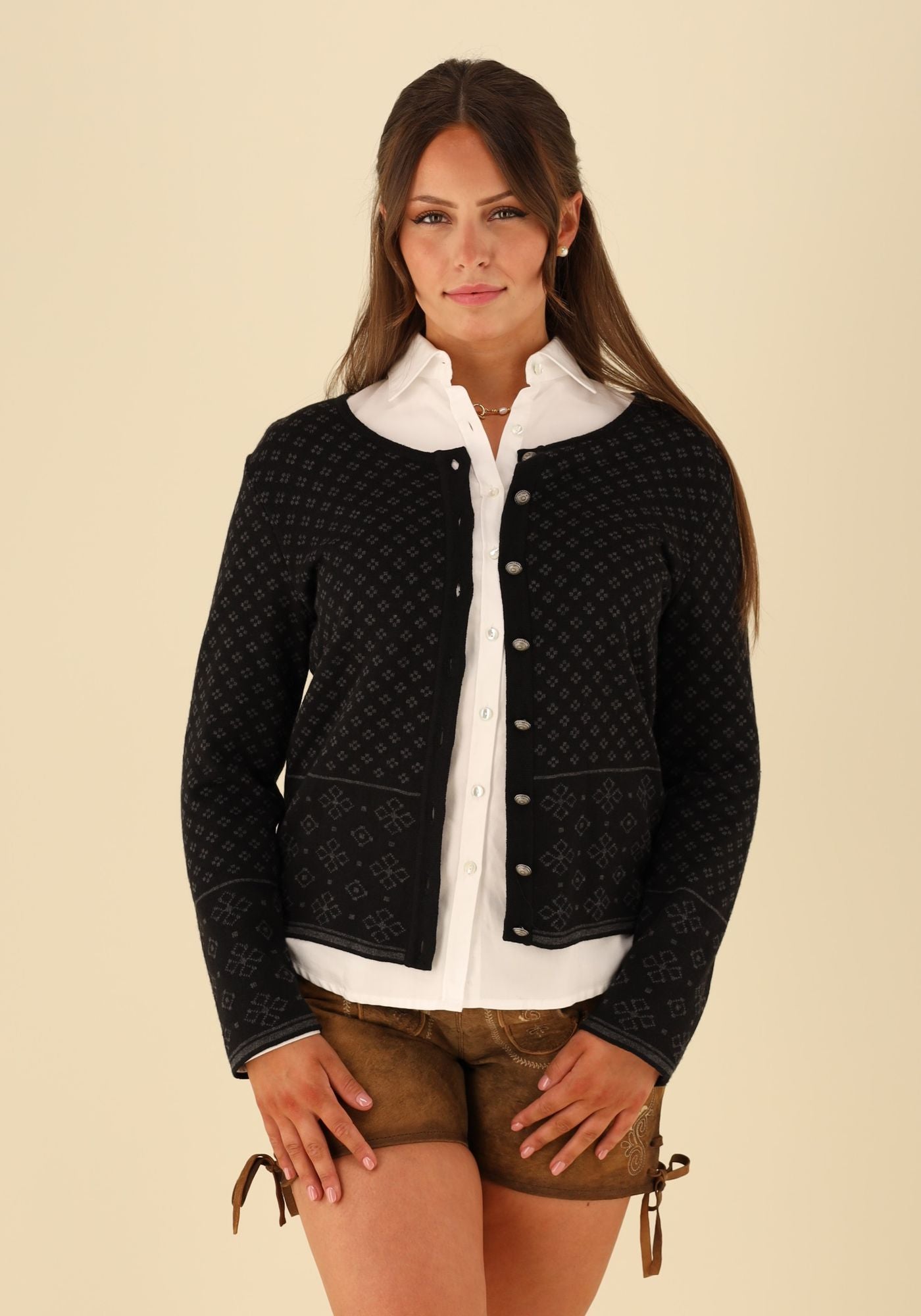 Gipfelstürmer Strickjacke Lang Tailliert Bruny