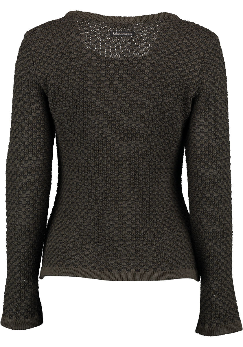 Gipfelstürmer Strickjacke Tailliert Brusru