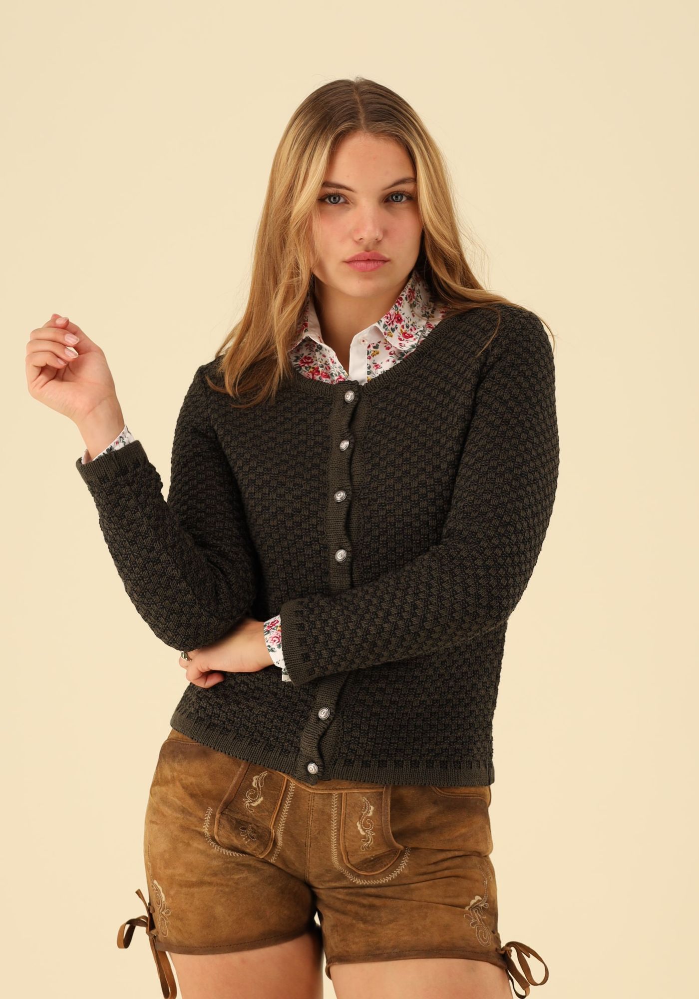 Gipfelstürmer Strickjacke Tailliert Brusru
