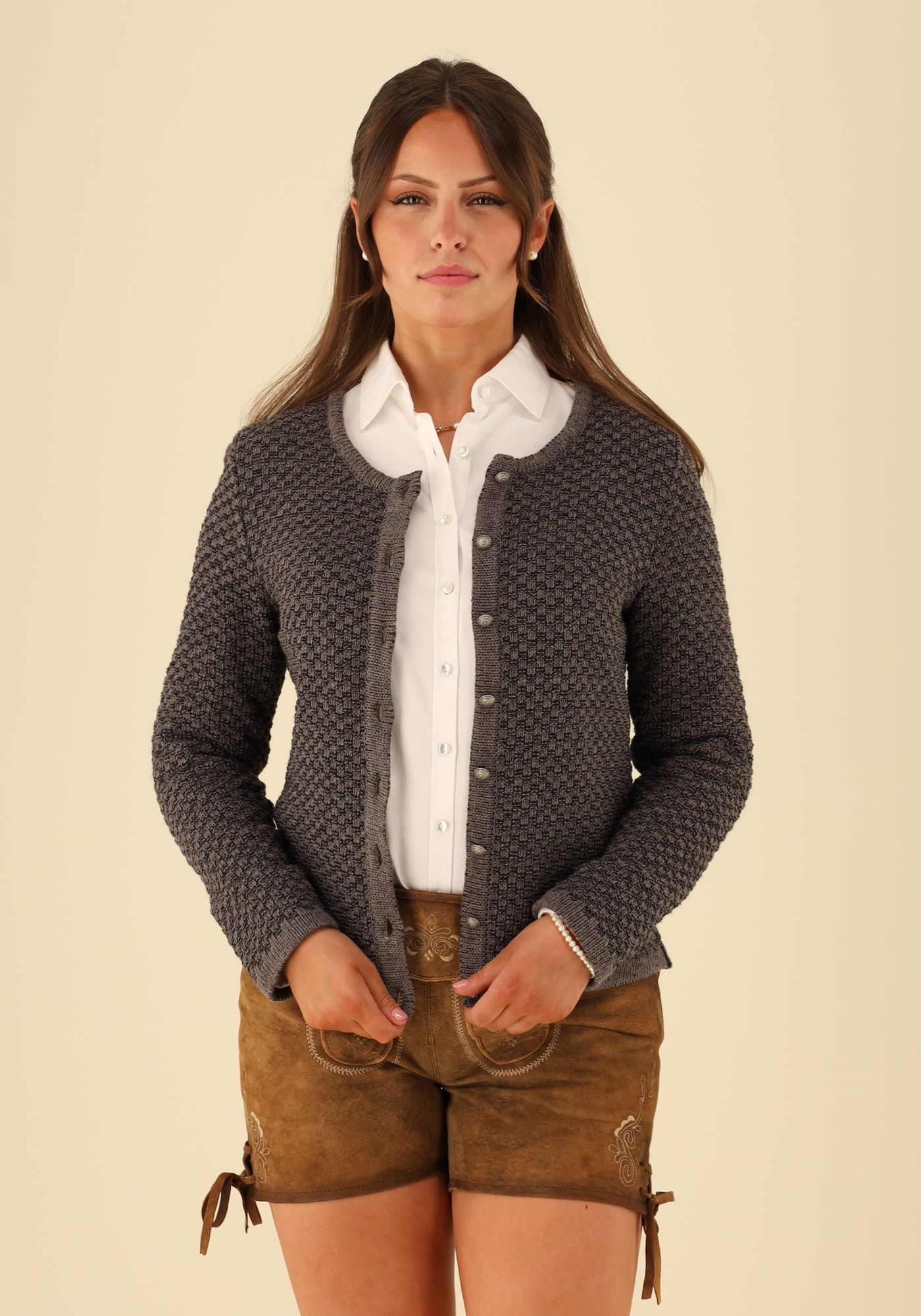 Gipfelstürmer Strickjacke Tailliert Brusru