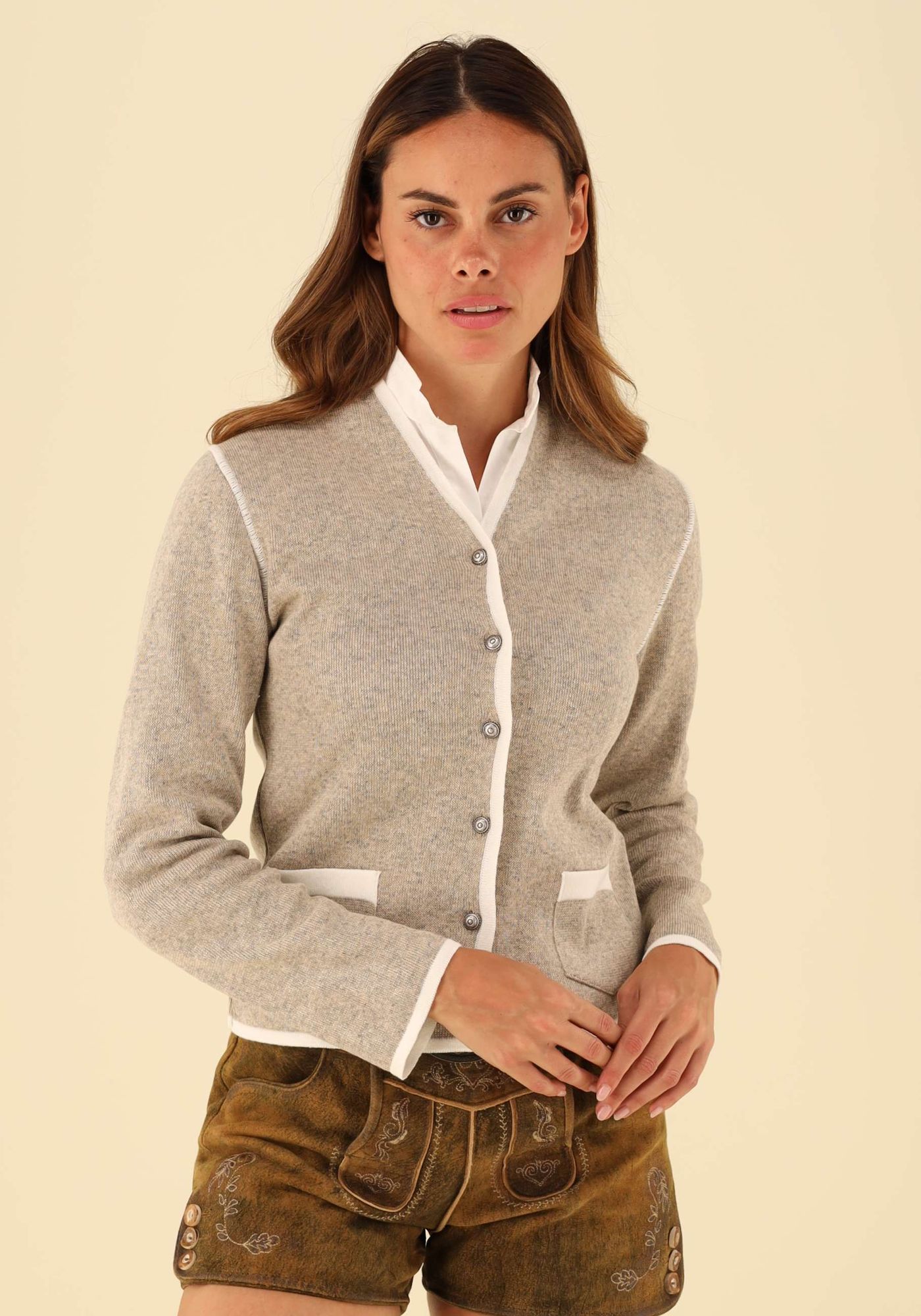 Gipfelstürmer Strickjacke Tailliert lang Vamira