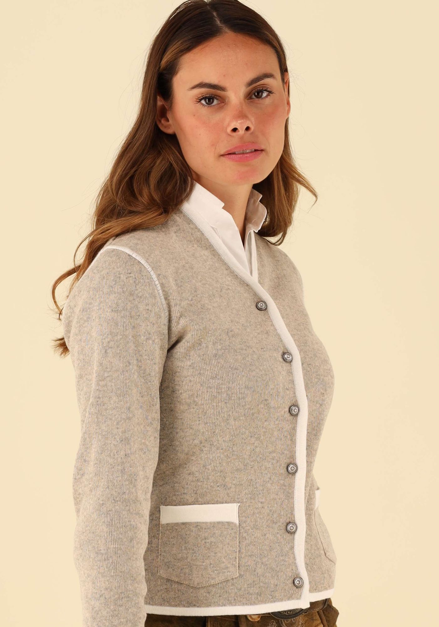 Gipfelstürmer Strickjacke Tailliert lang Vamira