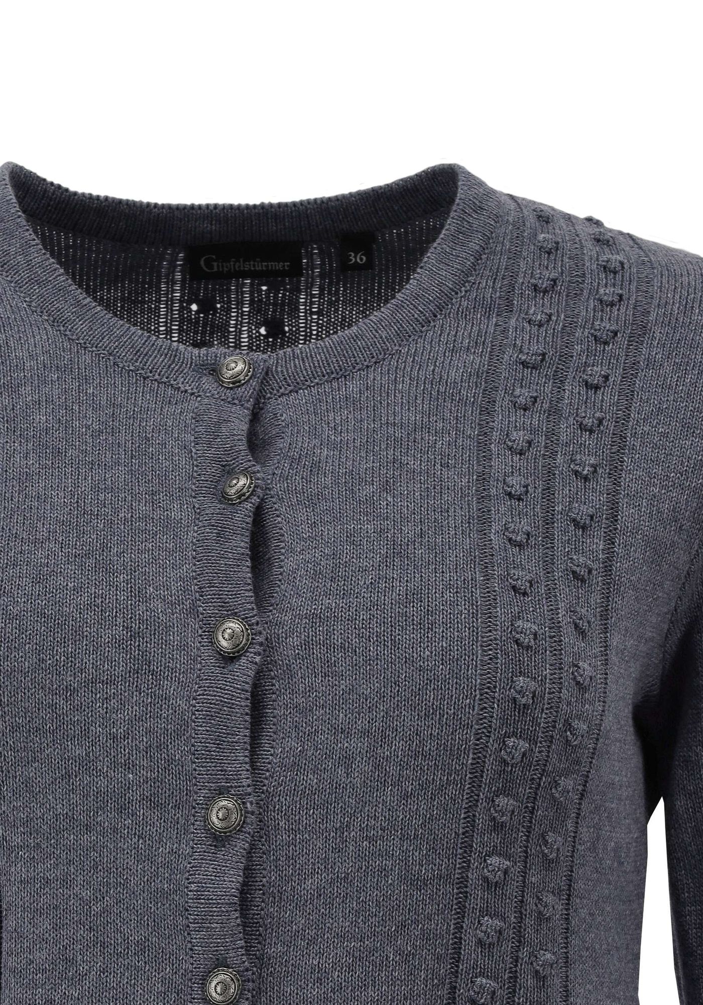 Gipfelstürmer Strickjacke Tailliert, sehr kurz geschnitten Klamid