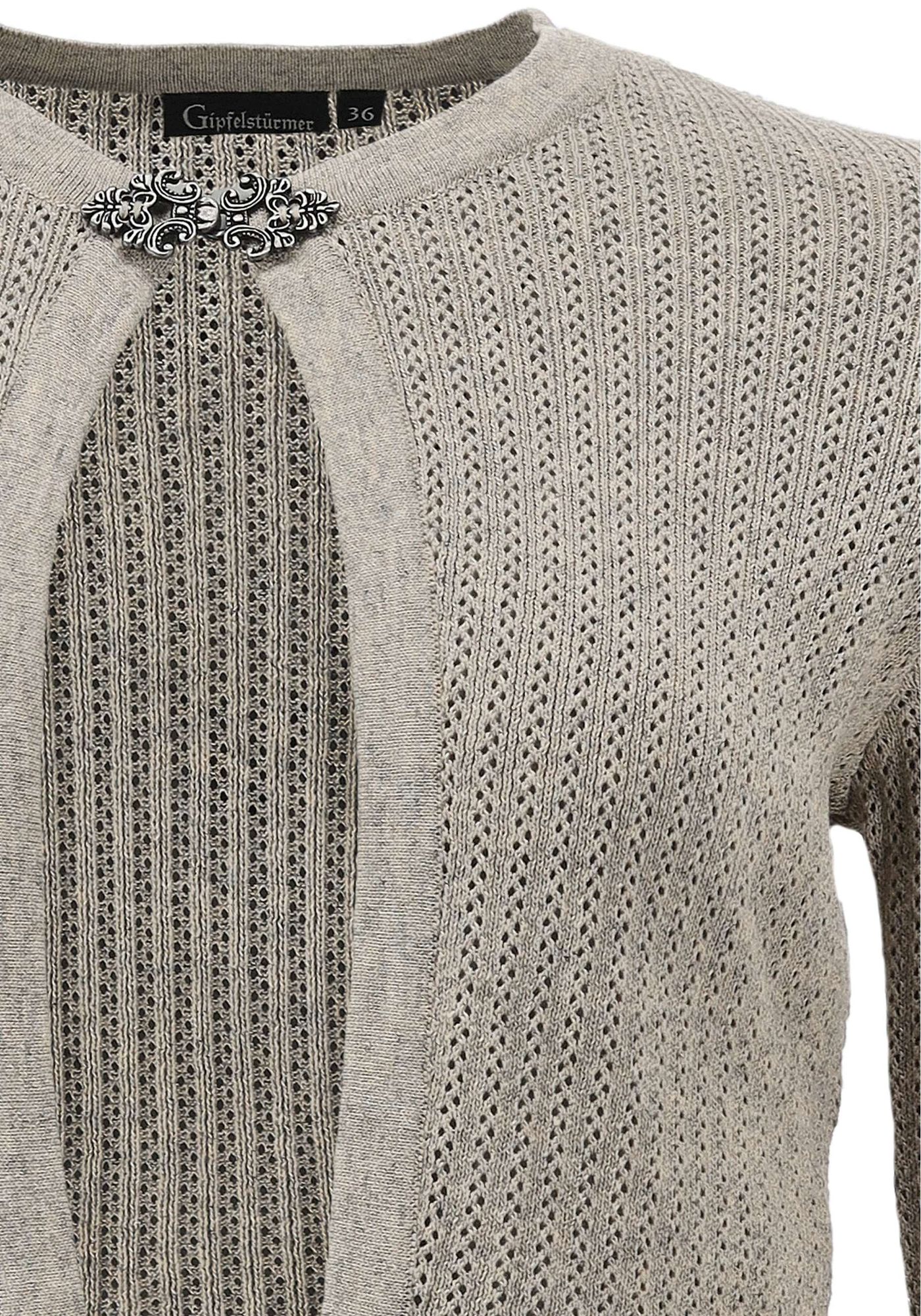 Gipfelstürmer Strickjacke Tailliert, kurz geschnitten Kamit