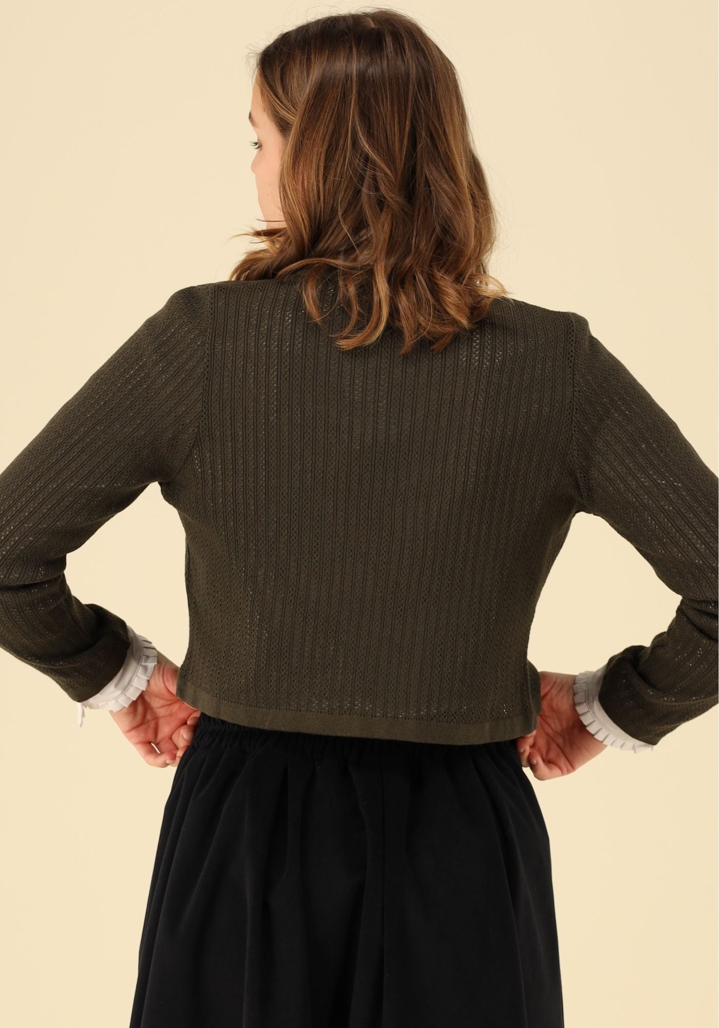 Gipfelstürmer Strickjacke Tailliert, kurz geschnitten Kamit