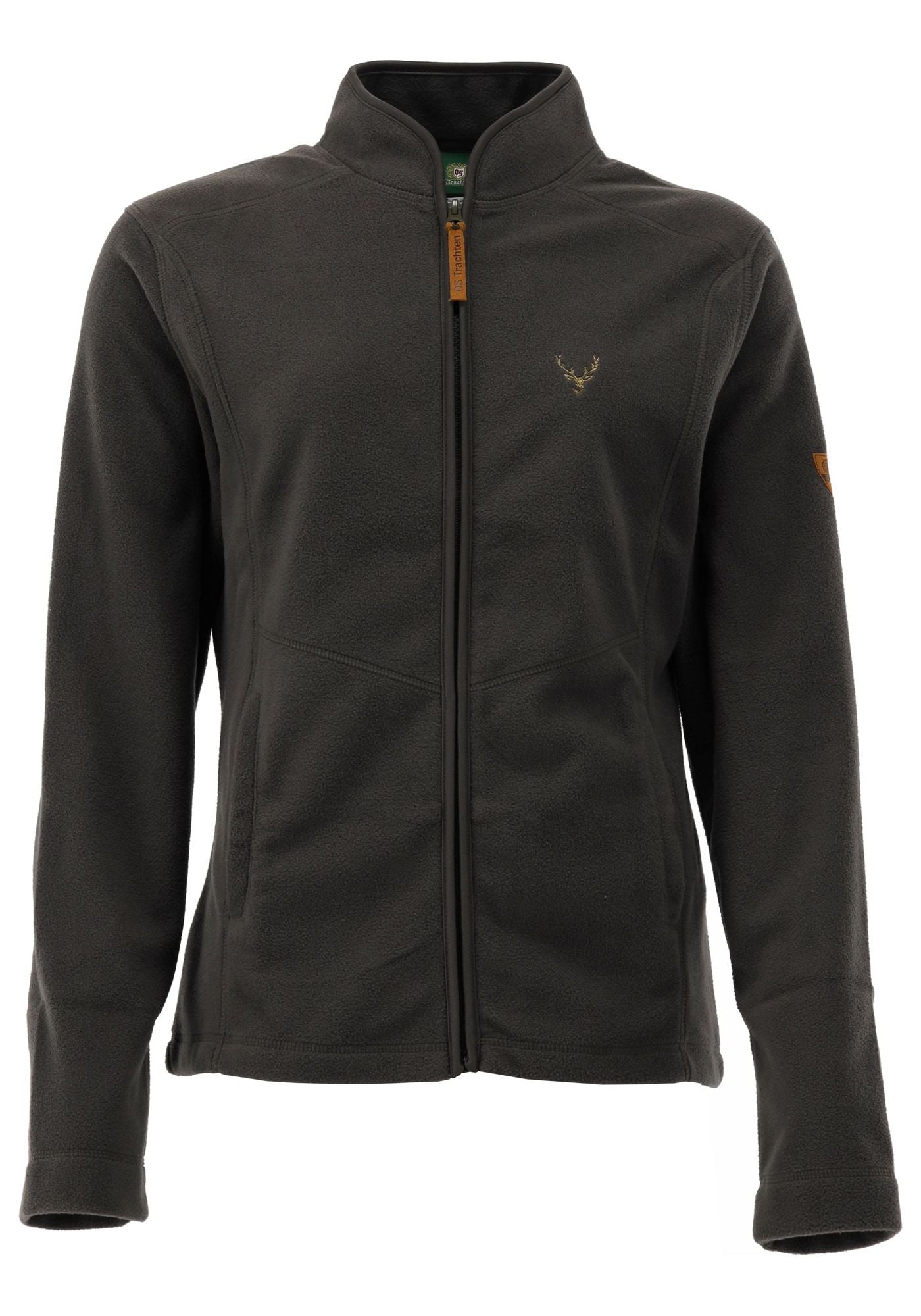OS Trachten Damen Fleecejacke Sweatjacke Zip-Jacke hochgeschlossen Kroios
