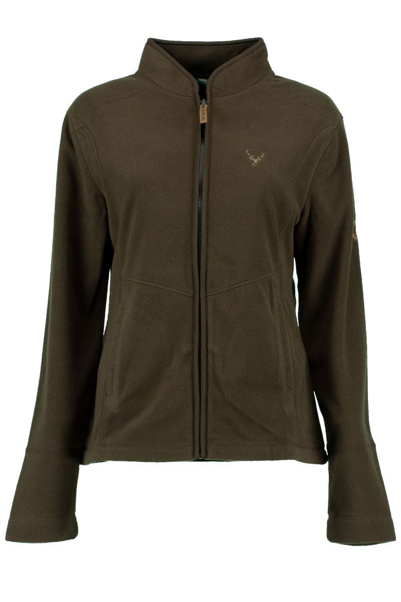 OS Trachten Damen Fleecejacke Sweatjacke Zip-Jacke hochgeschlossen Kroios