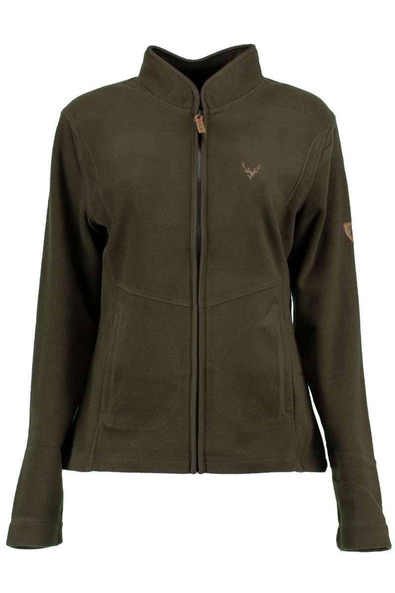 OS Trachten Damen Fleecejacke Sweatjacke Zip-Jacke hochgeschlossen Kroios
