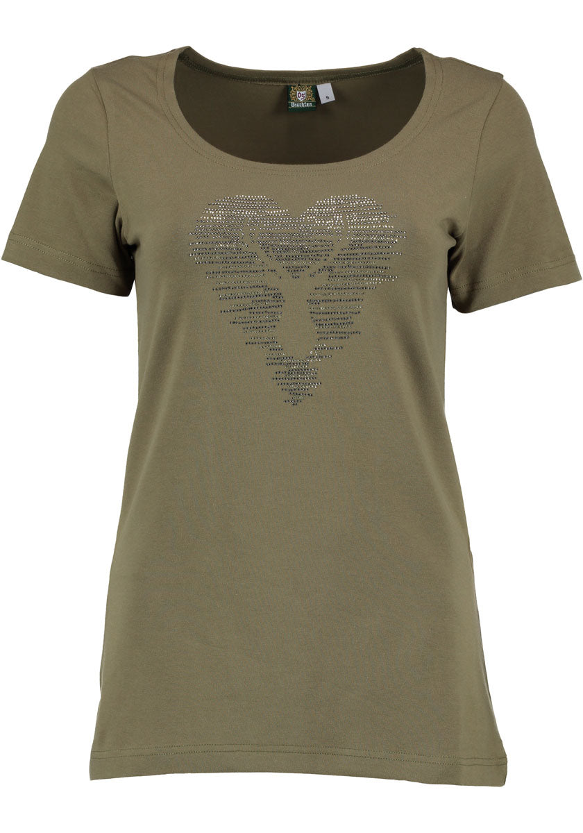 OS Trachten T-Shirt mit Rundhalsausschnitt Yomaru