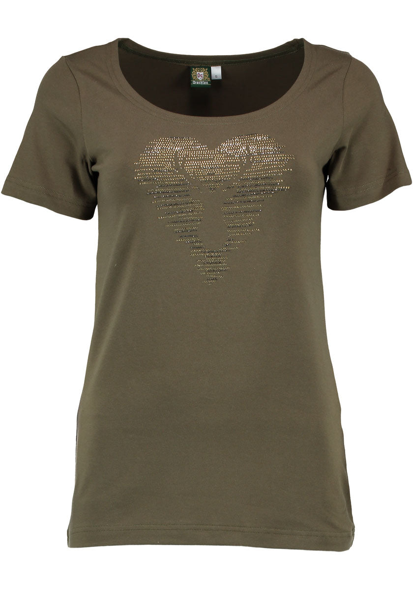 OS Trachten T-Shirt mit Rundhalsausschnitt Yomaru