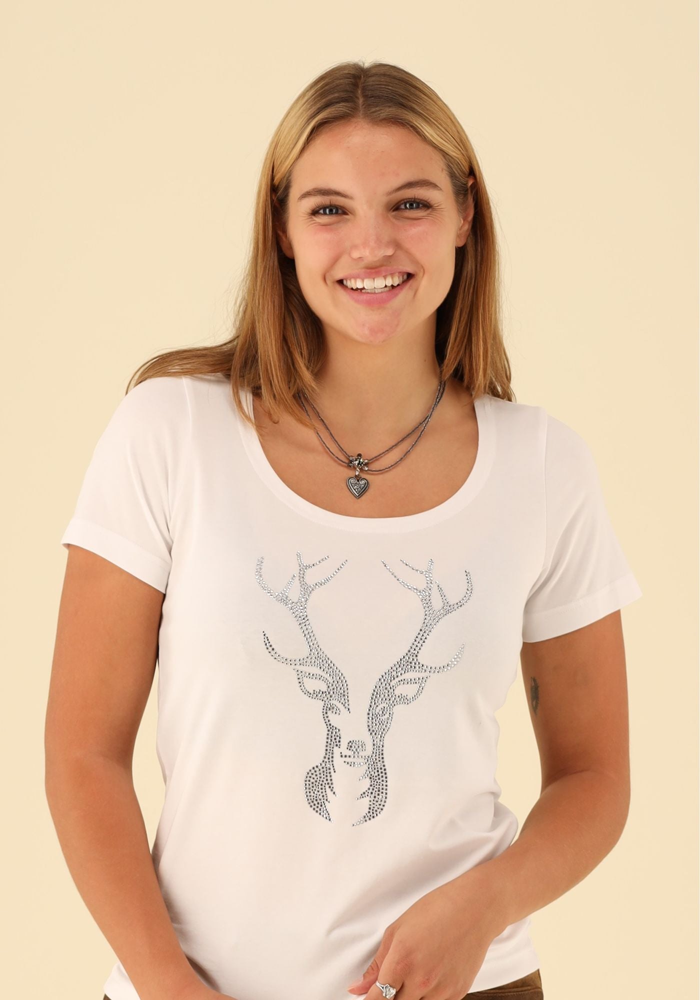 OS Trachten T-Shirt mit Rundhalsausschnitt Femira